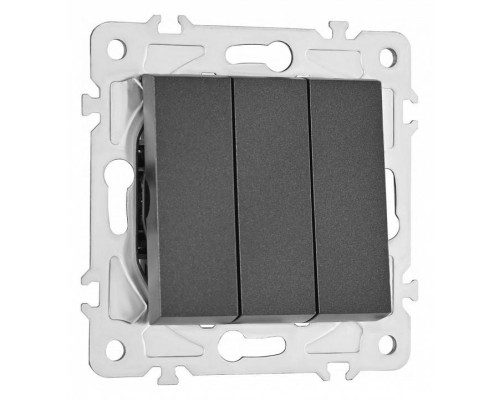 Выключатель трехклавишный без рамки Arte Milano 203 203.30-3.black