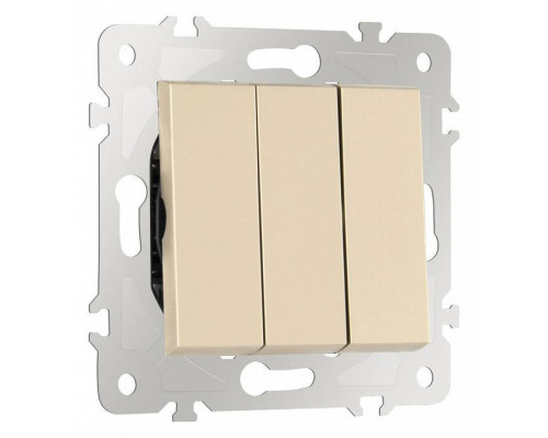 Выключатель трехклавишный без рамки Arte Milano 203 203.30-3.shampan