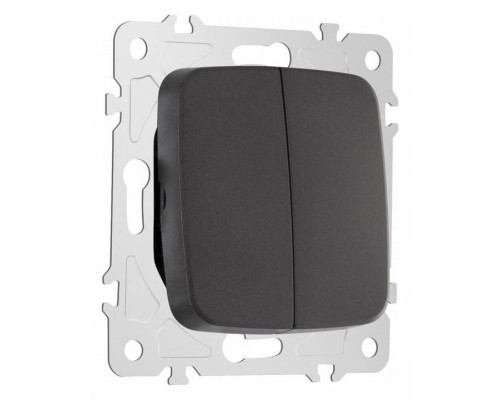 Выключатель двухклавишный без рамки Arte Milano 205 205.30-2.black