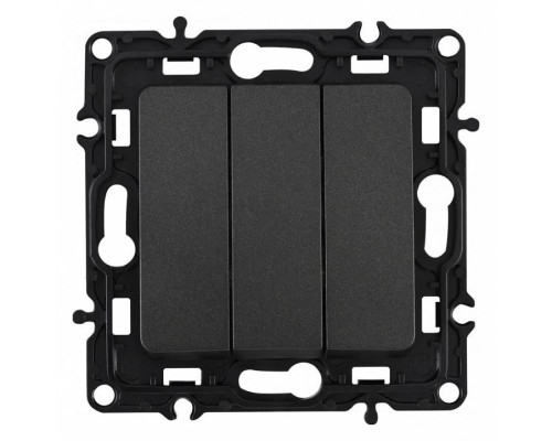 Выключатель трехклавишный без рамки Arte Milano 217 217.30-3.black