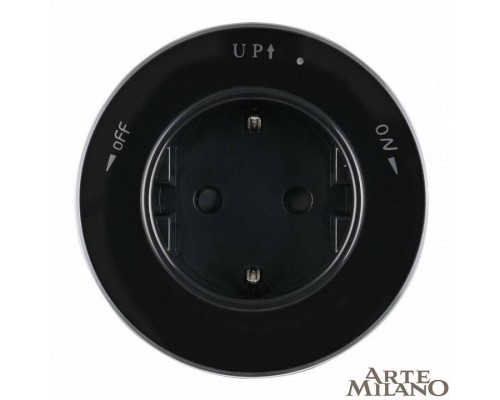 Розетка с заземлением на треке Arte Milano Am-track-sockets 380011TS/ES Black