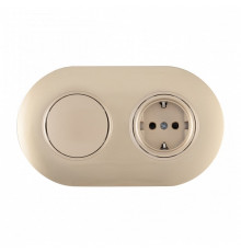 Блок с выключателями одноклавишными влагозащищенными Arte Milano SET08-2 SET08-2-40-1-30-1 shampan