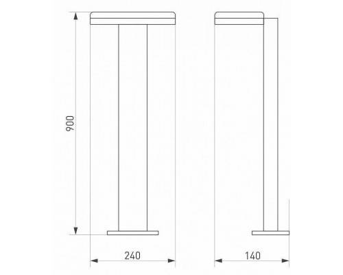 Наземный высокий светильник Arlight Tent 029978