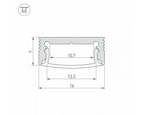 Профиль накладной Arlight SL-SLIM 036033