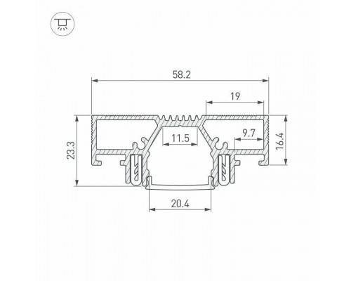 Профиль встраиваемый Arlight STRETCH 042946