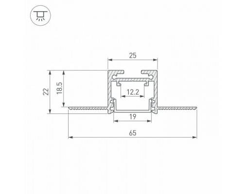 Профиль встраиваемый Arlight SL-LINIA 043118