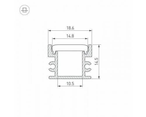 Профиль накладной Arlight FLOOR 045670