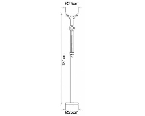 Торшер с подсветкой Arte Lamp Duetto A4329PN-2AB