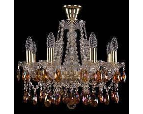 Подвесная люстра Bohemia Ivele Crystal 1413 1413/8/165/G/K711