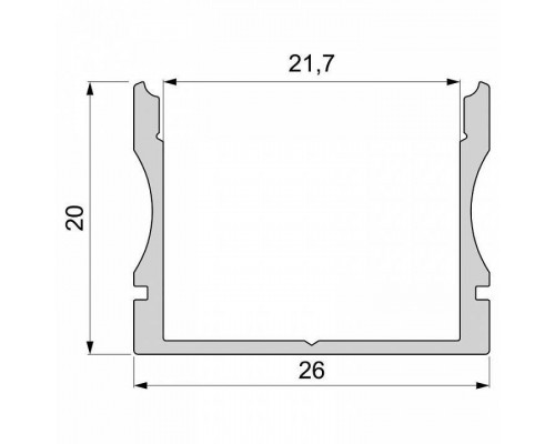 Профиль накладной Deko-Light AU-02-20 970201