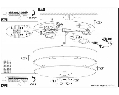 Накладной светильник Eglo Viserbella 97642
