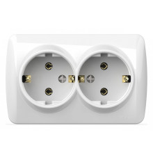 Розетка двойная с заземлением Elbi Eleсtriс Alsu 7 504-010200-907