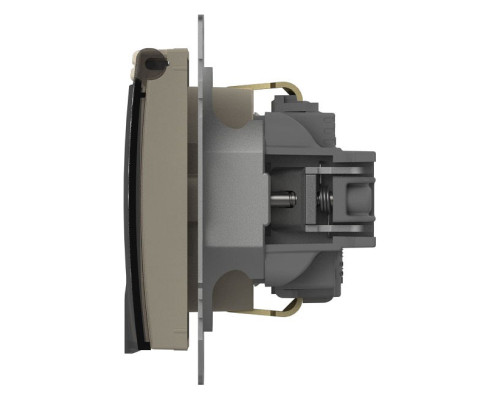 Розетка с заземлением с крышкой, без рамки Elbi Eleсtriс Zena Vega 609-010300-218