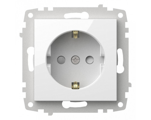 Розетка с заземлением и со шторкой, без рамки Elbi Eleсtriс Zena Vega 609-015600-243