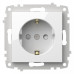 Розетка с заземлением и со шторкой, без рамки Elbi Eleсtriс Zena Vega 609-015600-243