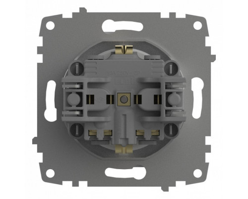 Розетка с заземлением и со шторкой, без рамки Elbi Eleсtriс Zena Vega 609-015600-243