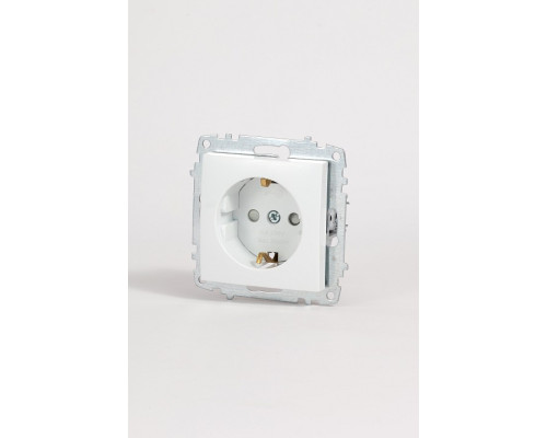 Розетка с заземлением и со шторкой, без рамки Elbi Eleсtriс Zena Vega 609-015600-243