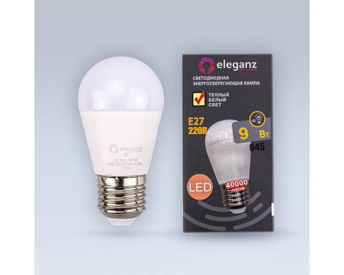 Лампа светодиодная Eleganz  E27 9Вт 3000K 1404