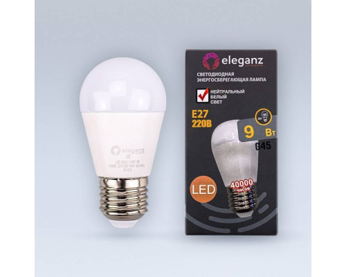 Лампа светодиодная Eleganz  E27 9Вт 4500K 1405