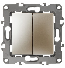 Переключатель двухклавишный без рамки Эра Эра 12 12-1104-04