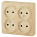 Розетка четверная без заземления Эра Эра Эксперт 11-2210-11