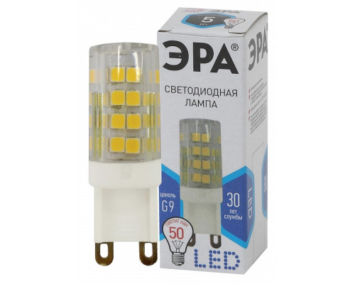 Лампа светодиодная Эра Стандарт LED JCD-5W-CER-840-G9