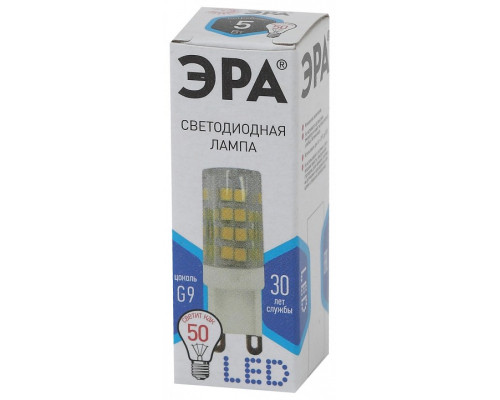 Лампа светодиодная Эра Стандарт LED JCD-5W-CER-840-G9