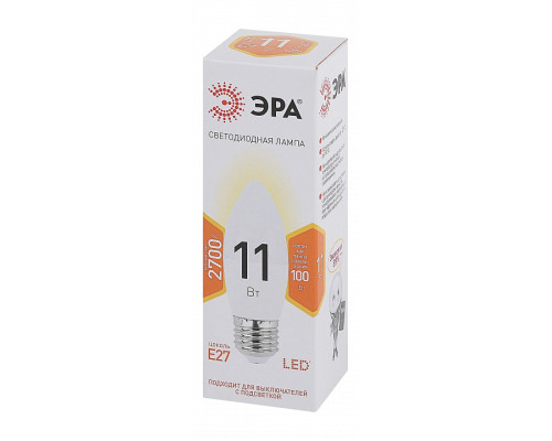 Лампа светодиодная Эра Стандарт LED B35-11W-827-E27