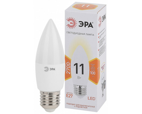 Лампа светодиодная Эра Стандарт LED B35-11W-827-E27