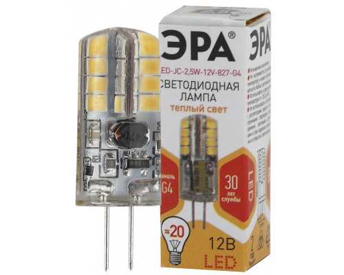 Лампа светодиодная Эра Стандарт LED JC-2,5W-12V-827-G4