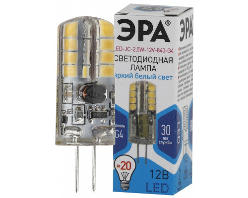 Лампа светодиодная Эра Стандарт LED JC-2,5W-12V-840-G4