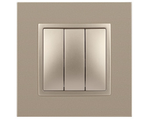 Выключатель трехклавишный без рамки Эра Эра Elegance 14-1107-04