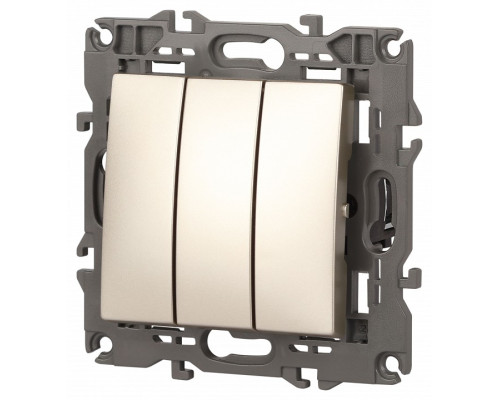Выключатель трехклавишный без рамки Эра Эра Elegance 14-1107-04