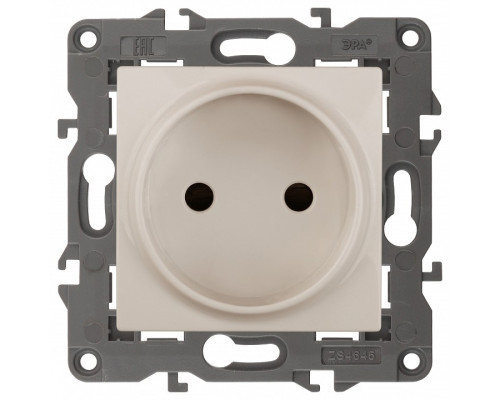 Розетка без заземления, без рамки Эра Эра Elegance 14-2105-02