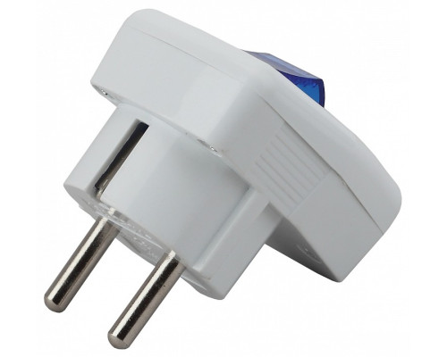 Вилка прямая с заземлением Эра  Vx5-W