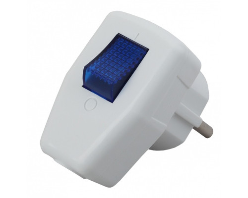 Вилка прямая с заземлением Эра  Vx5-W