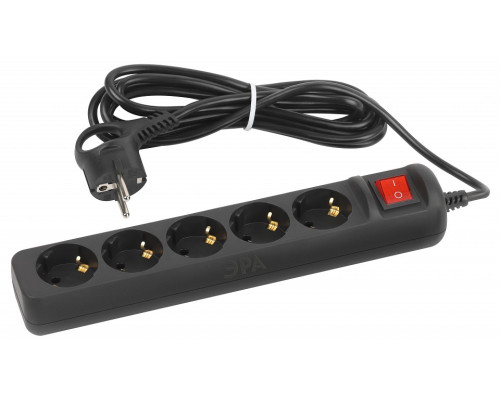 Удлинитель с выключателем Эра  UX-5es-1,5m-B