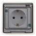 Розетка с заземлением с крышкой Эра Эра Эксперт 11-2521-01