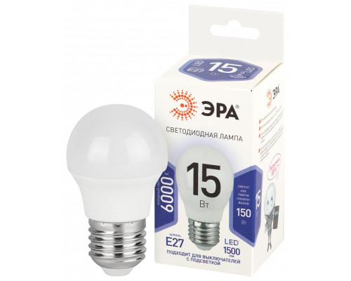 Лампа светодиодная Эра Стандарт LED P45-15W-860-E27