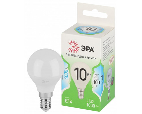 Лампа светодиодная Эра Green Line LED P45-10W-840-E14 GL