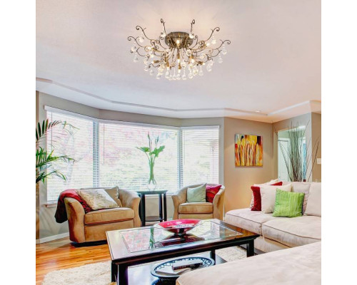 Потолочная люстра Eurosvet Vita античная бронза прозрачный хрусталь 10042/12