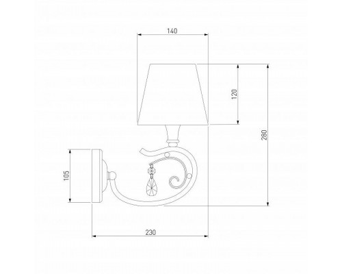 Бра Eurosvet Incanto 60069/1 серебро