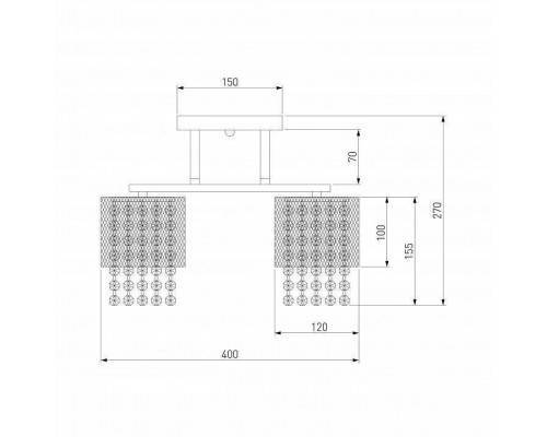 Люстра на штанге Eurosvet Bonnie 30137/3 золото