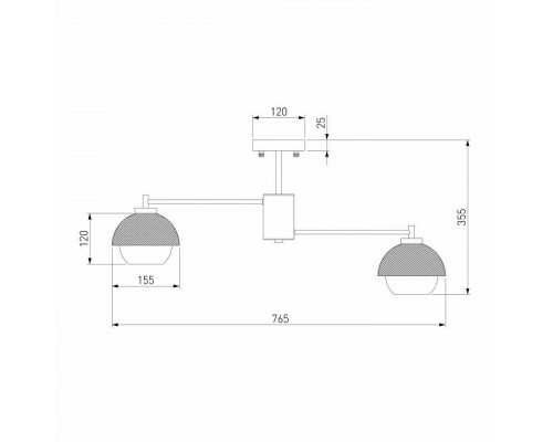 Люстра на штанге Eurosvet Nocciola 70106/8 черный