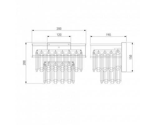 Накладной светильник Bogate's Pelle 329/2 Strotskis