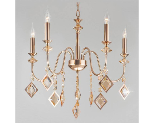 Подвесная люстра Eurosvet Telao золото/тонированный хрусталь Strotskis Smart 10120/5