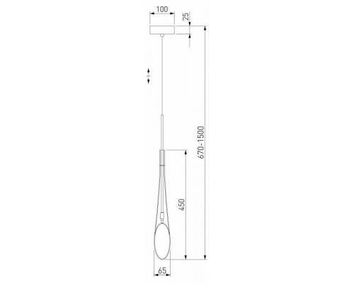 Подвесной светильник Eurosvet Folio 50224/1 янтарный