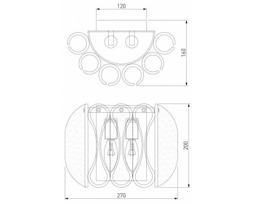 Накладной светильник Bogate's Callas 365/2