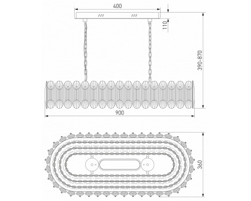 Подвесная люстра Bogate's Chaleur a067822