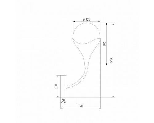 Бра Eurosvet Calyx 60168/1 латунь